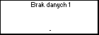 Brak danych 1 